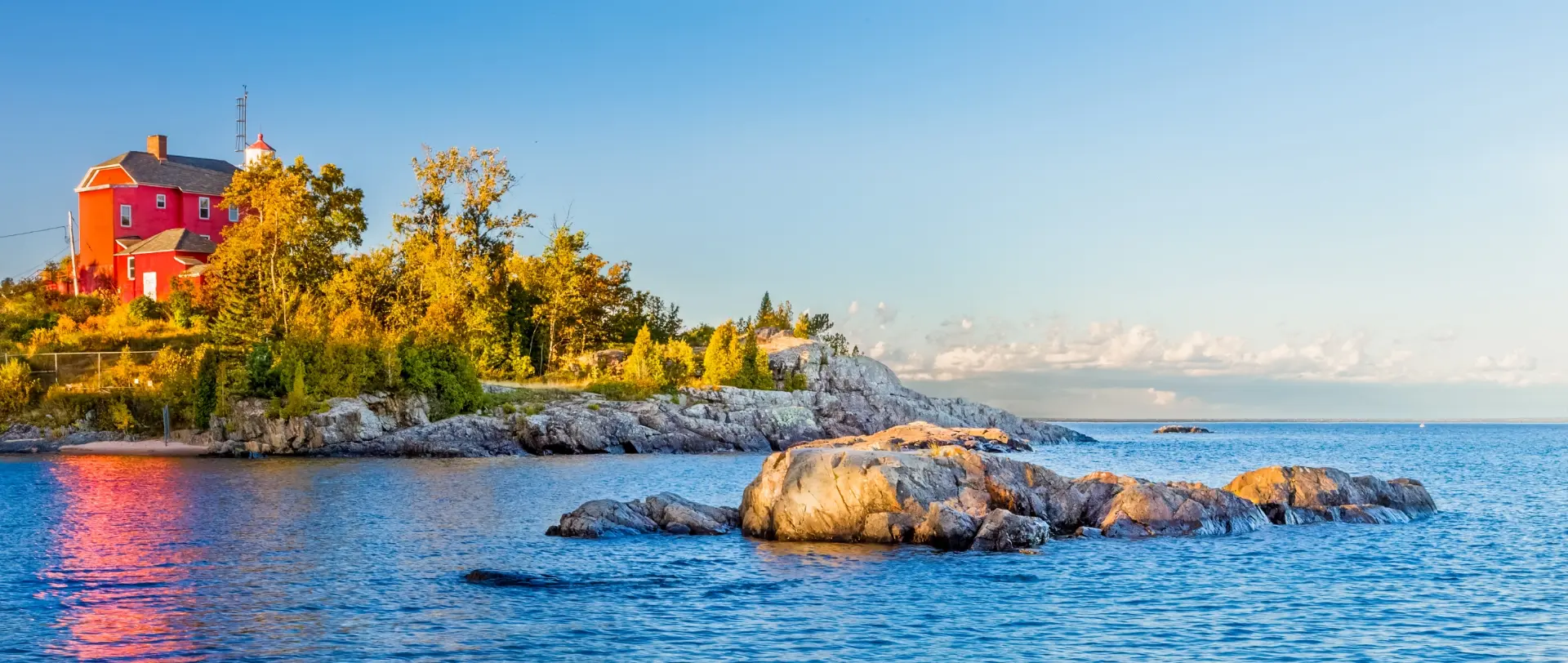 Rocky coastline during the day